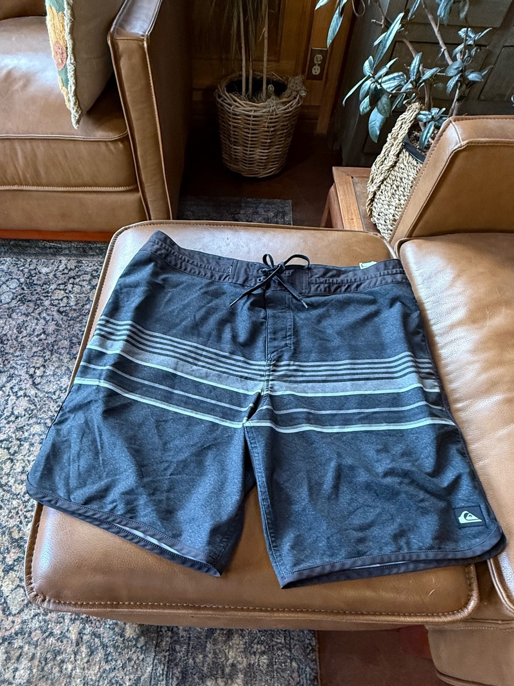 Quiksilver Men’s Striped Board Shorts — Size 36